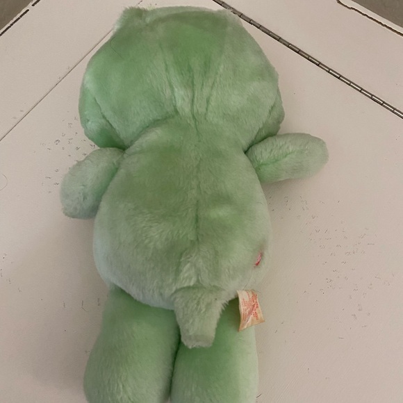 Care Bear Plush Good Luck Bear Vintage 1983 Green Shamrock Kenner American Greet - Picture 5 of 8